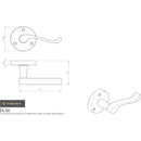 Carlisle Brass - Victorian Scroll Lever on Round Rose - Satin Chrome - DL56SC - Choice Handles