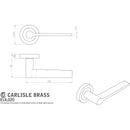 Carlisle Brass - Velino Lever on Round Rose - Satin Brass - EUL020SB - Choice Handles