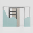 Ermetika EvoKit Single Pocket Door System 610x1981 Door 125mm WT - White - Choice Handles