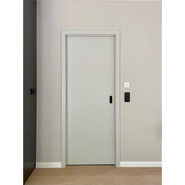 Ermetika EvoKit Single Pocket Door System 610x1981 Door 100mm WT - Raw Wood - EEK1DRW - Choice Handles