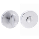 Atlantic Forme WC Turn and Release on Minimal Round Rose -Satin Chrome - FMRWSC - Choice Handles