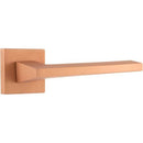Atlantic Forme Lorena Designer Lever on Minimal Square Rose - Urban Satin Copper - FMS136USC - Choice Handles