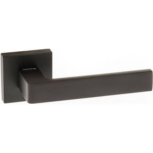 Atlantic Forme Asti Designer Lever on Minimal Square Rose - Matt Black - FMS254MB - Choice Handles