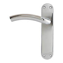 Darcel - Garonne Lever Latch Handle On Back Plate, Satin Nickel/Polished Chrome - DCGALT-SN/CP - Choice Handles