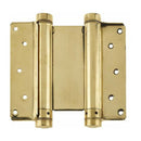 Frelan - 150mm Double Action Spring Hinge (Pair) - Polished Brass - HB3005-6PB - Choice Handles