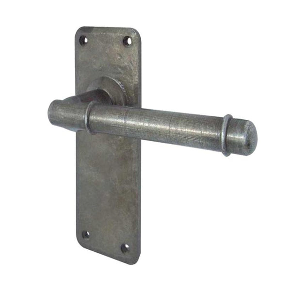 Frelan Hardware - Handforged Belfry Door Handles Lever Latch - Pewter - HF101 - Choice Handles
