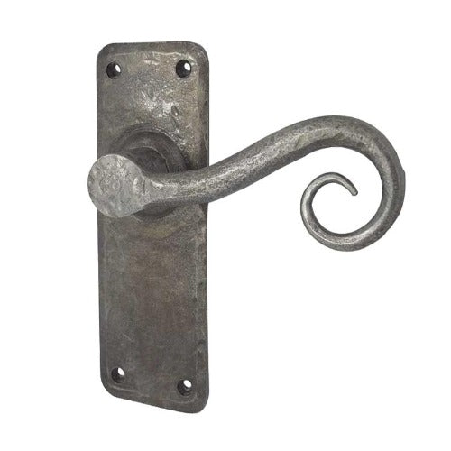 Frelan Hardware - Handforged Chester Door Handles Lever Latch - Pewter - HF201 - Choice Handles