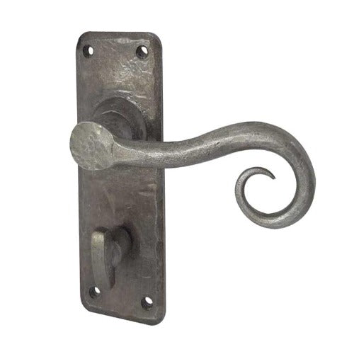 Frelan Hardware - Handforged Chester Door Handles Bathroom Levers - Pewter - HF200B - Choice Handles