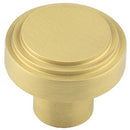 Hoxton Cropley 30mm Cupboard Knob - Satin Brass - HOX1030SB - Choice Handles