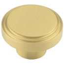 Hoxton Cropley 40mm Cupboard Knob - Satin Brass - HOX1040SB - Choice Handles