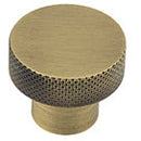 Hoxton Wenlock 30mm Knurled Cupboard Knob - Antique Brass - HOX130AB - Choice Handles