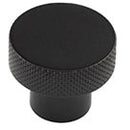 Hoxton Wenlock 30mm Knurled Cupboard Knob - Matt Black - HOX130MB - Choice Handles