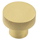 Hoxton Wenlock 30mm Knurled Cupboard Knob - Satin Brass - HOX130SB - Choice Handles