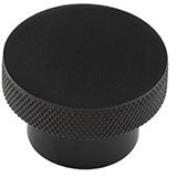 Hoxton Wenlock 40mm Knurled Cupboard Knob - Matt Black - HOX140MB - Choice Handles