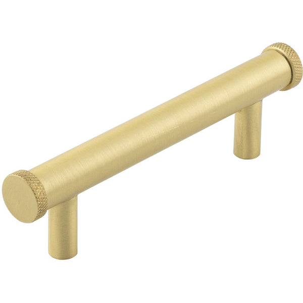 Hoxton Wenlock 96mm Knurled End Cap Cabinet Handle - Satin Brass - HOX150SB - Choice Handles