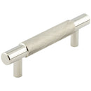 Hoxton Taplow 96mm Knurled End Cap Cabinet Handle - Polished Nickel - HOX2050PN - Choice Handles