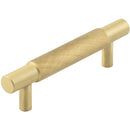 Hoxton Taplow 96mm Knurled End Cap Cabinet Handle - Satin Brass - HOX2050SB - Choice Handles