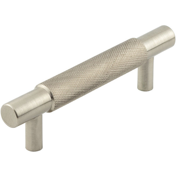 Hoxton Taplow 96mm Knurled End Cap Cabinet Handle - Satin Nickel - HOX2050SN - Choice Handles
