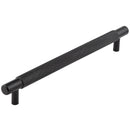 Hoxton Taplow 224mm Knurled End Cap Cabinet Handle - Matt Black - HOX2060MB - Choice Handles