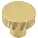 Hoxton Thaxted 30mm Knurled Cupboard Knob - Satin Brass - HOX230SB - Choice Handles