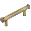 Hoxton Thaxted 96mm Knurled End Cap Cabinet Handle - Antique Brass - HOX250AB - Choice Handles