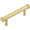 Hoxton Thaxted 96mm Knurled End Cap Cabinet Handle - Satin Brass - HOX250SB - Choice Handles