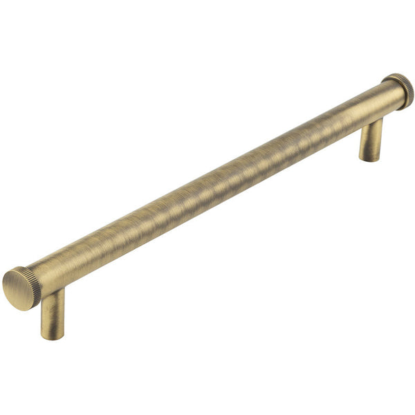 Hoxton Thaxted 224mm Knurled End Cap Cabinet Handle - Antique Brass - HOX260AB - Choice Handles