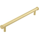 Hoxton Thaxted 224mm Knurled End Cap Cabinet Handle - Satin Brass - HOX260SB - Choice Handles