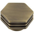 Hoxton Nile 40mm Hexagonal Cupboard Knob - Antique Brass - HOX340AB - Choice Handles
