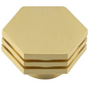 Hoxton Nile 40mm Hexagonal Cupboard Knob - Satin Brass - HOX340SB - Choice Handles