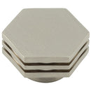Hoxton Nile 40mm Hexagonal Cupboard Knob - Satin Nickel - HOX340SN - Choice Handles