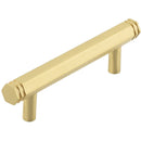 Hoxton Nile 96mm Hex Cabinet Pull Handle - Satin Brass - HOX350SB - Choice Handles