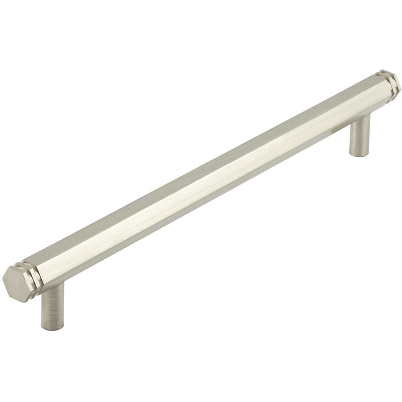 Hoxton Nile 224mm Hex Cabinet Pull Handle - Satin Nickel - HOX360SN - Choice Handles
