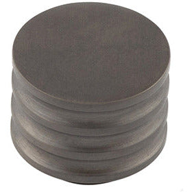 Hoxton Sturt 30mm Grooved Cupboard Knob - Dark Bronze - HOX430DB - Choice Handles