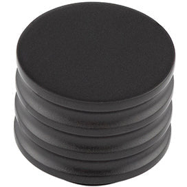 Hoxton Sturt 30mm Grooved Cupboard Knob - Matt Black - HOX430MB - Choice Handles