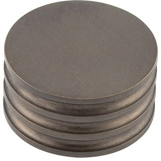 Hoxton Sturt 40mm Grooved Cupboard Knob - Dark Bronze - HOX440DB - Choice Handles