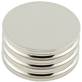 Hoxton Sturt 40mm Grooved Cupboard Knob - Polished Nickel - HOX440PN - Choice Handles