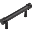 Hoxton Sturt 96mm Grooved Cabinet Pull Handle - Matt Black - HOX450MB - Choice Handles