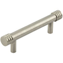 Hoxton Sturt 96mm Grooved Cabinet Pull Handle - Satin Nickel - HOX450SN - Choice Handles
