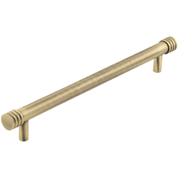 Hoxton Sturt 224mm Grooved Cabinet Pull Handle -Antique Brass - HOX460AB - Choice Handles