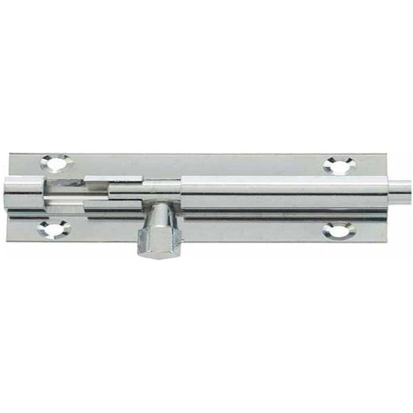 Frelan Hardware Straight Brass Barrel Bolt 200mm x 38mm - Polished Chrome - J1001PC-8 - Choice Handles