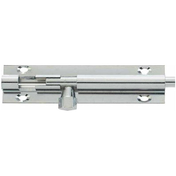 Frelan Hardware Straight Brass Barrel Bolt 50mm x 25mm - Polished Chrome - J1001CB - Choice Handles