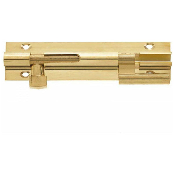 Frelan -  Necked Barrel Bolt 200 x 38mm - Polished Brass - J1002PB-8 - Choice Handles