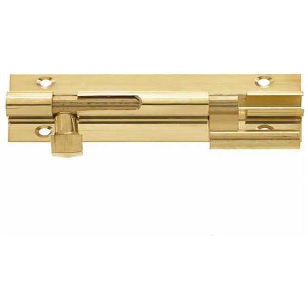 Frelan -  Necked Barrel Bolt 150 x 38mm - Polished Brass - J1002PB-6 - Choice Handles