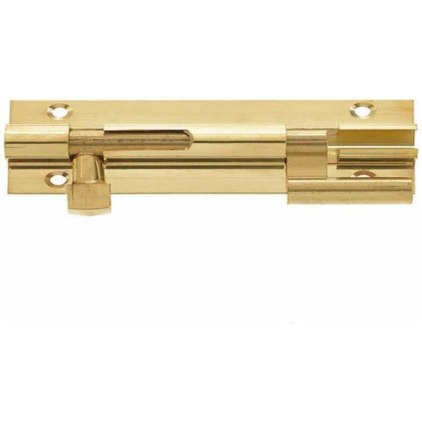 Frelan -  Necked Barrel Bolt 50 x 25mm - Polished Brass - J1002BB - Choice Handles