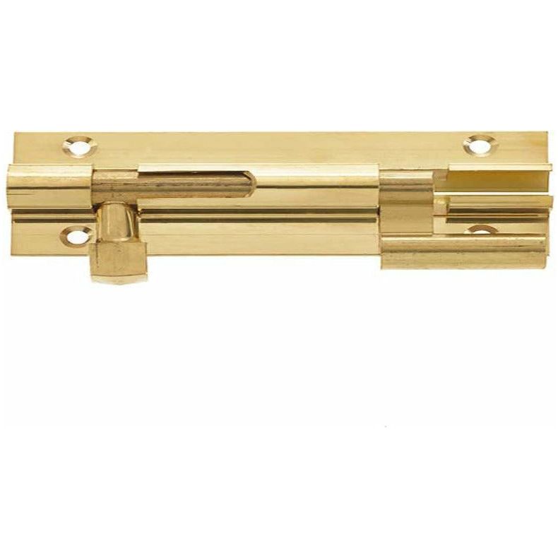 Frelan -  Necked Barrel Bolt 150 x 25mm - Polished Brass - J1002BF - Choice Handles