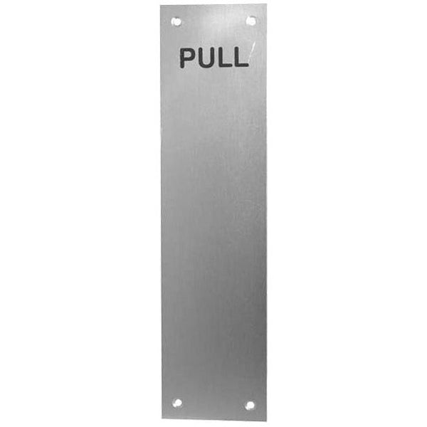 Frelan - Engraved Pull Fingerplate 305mm x 75mm - Satin Aluminium - J1998B - Choice Handles