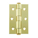Frelan - Button Tip Hinge Grade 7 (76x50x2mm) - Electro Brass - J452BT-EB - (Pair) - Choice Handles