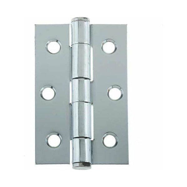 Frelan - Button Tip Hinge Grade 7 (76x50x2mm) - Polished Chrome - J452BT-PC - (Pair) - Choice Handles