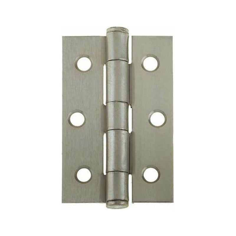 Frelan - Button Tip Hinge Grade 7 (76x50x2mm) - Satin Nickel - J452BT-SN - (Pair) - Choice Handles